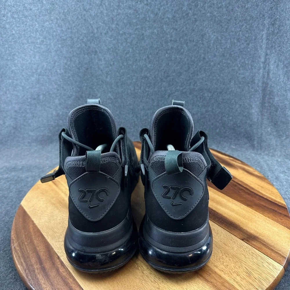 Nike Air Edge 270 Triple Black Mens High‎ Top Sneakers AQ8764-003 Size 12